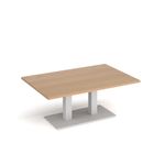 Eros rect coffee table twin uprights