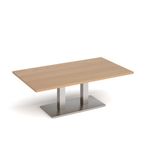 Eros rect coffee table twin uprights