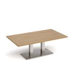 Eros rect coffee table twin uprights