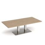 Eros rect coffee table twin uprights