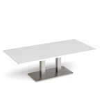 Eros rect coffee table twin uprights