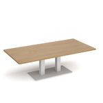 Eros rect coffee table twin uprights