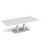 Eros rect coffee table twin uprights