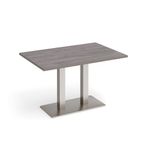 Eros rect dining table twin uprights