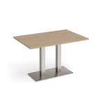 Eros rect dining table twin uprights