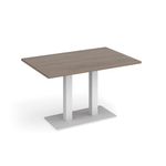 Eros rect dining table twin uprights