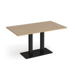 Eros rect dining table twin uprights