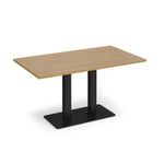 Eros rect dining table twin uprights