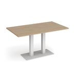 Eros rect dining table twin uprights