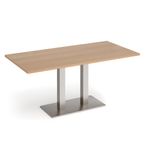 Eros rect dining table twin uprights