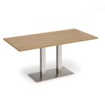 Eros rect dining table twin uprights