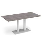 Eros rect dining table twin uprights