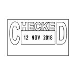 Colop Prntr 38 Dt Stmp Checked Red/Blue