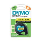 Dymo LetraTag Plast Tape 12mmx4m Ylw