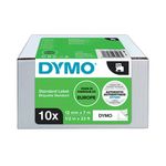 Dymo D1 Label Tape 12Mmx7Mm Blk Pk10