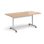 Rectangular fliptop meeting table