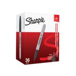 Sharpie Fine Permanent Marker Blk Pk 36