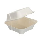 Bagasse Burger Box Square 6in Pk500