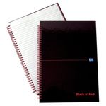 Notebook A4 Feint Black And Red B67004