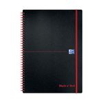 Black N Red A4 Polyprop Notebook Ruled