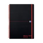 Black N Red A4 Recy Poly Wire Notebk