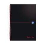 Notebook A4 Ruled Feint Black And Red