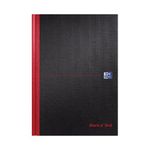 Book A4 Plain Black And Red H64068
