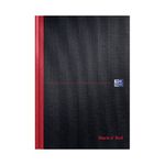 Book A4 Plain Black And Red H64068