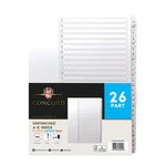 Concord Index Unpch 26Pt A-Z Wh P5 75601