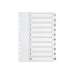 Q Connect Index 1-10 Polyprop White