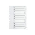 Q Connect Index 1-10 Polyprop White