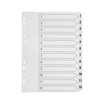 Q Connect Index 1-12 Polyprop White