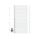 Q-Connect Index 1-20 Polyp Wht Pk10