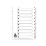 Q-Connect Index 1-10 Board Wht Pk25