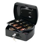 Q Connect 8In Cash Box Black