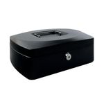 Q Connect 12In Cash Box Black