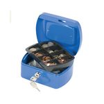Q Connect 6In Cash Box Blue