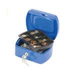 Q Connect 6In Cash Box Blue