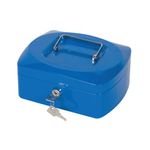 Q Connect 8In Cash Box Blue