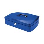 Q Connect 12In Cash Box Blue