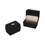 Q Card Index Box 6X4 Black Kf10010