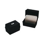 Q Card Index Box 6X4 Black Kf10010