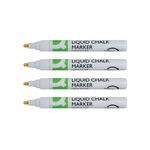 Q-Connect Chalk Markers Med Wht Pk4