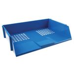 Q Connect Wide Entry Letter Tray Blue