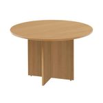 Ff Arista Oak Round Meeting Table