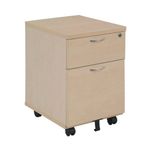 Ff Jemini Maple 2 Drawer Mobile Ped