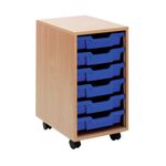 Jemini Mob Storage Unit 6 Blue Trays Bch