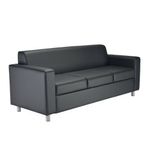 Jemini Iceberg 3 Seater Sofa PU Blk