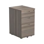 Ff Jemini Tall Mobile Ped 3 Drw Gry Oak