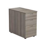 Ff Jemini G Oak 3 Drw Desk Hi Pedestal